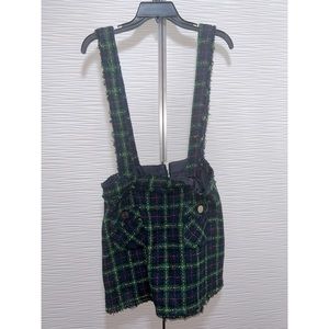 Zara plaid pinafore dress with adjustable straps